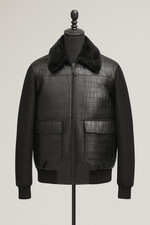 Veste homme noire 100 % cuir