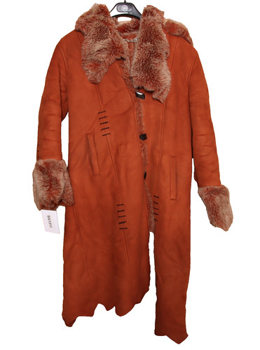 Manteau peau lainée - peau,