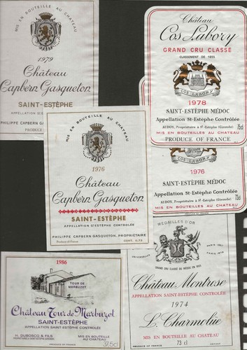 Etiquettes vin saint estèphe - vin, saint-estèphe