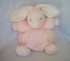 2013 KALOO Plush Chubby BUNNY Rabbit Pink Cream Round Plump Stuffed Baby Animal