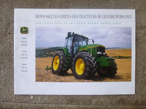 Prospectus tracteurs john - tracteurs,