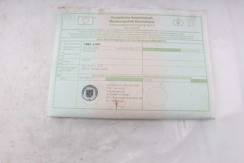 Document immatriculation du - document, d'immatriculation