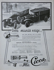 1926 CICCA AUTOMOBILE MIRROR PRESS ADVERTISEMENT
