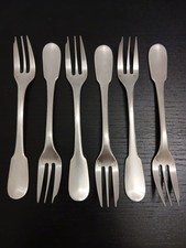 CHRISTOFLE CLUNY 6 CAKE FORKS