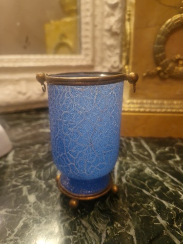 Vase verre givré - vase, en
