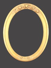 Joli cadre ovale en bois et