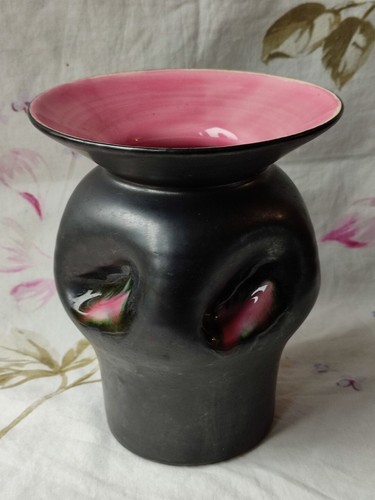 Ancien vase rose noir - vase,