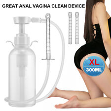 300ml Pump Action Douche Enema Bottle with Nozzle Vaginal Anal Clean Tool Kit