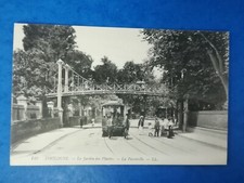 TL113 CPA TBE circa 1900 Toulouse - passerelle jardin des plantes - très animée