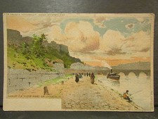 Old postcard illustrator Belgium picturesque namur the old bridge of legs