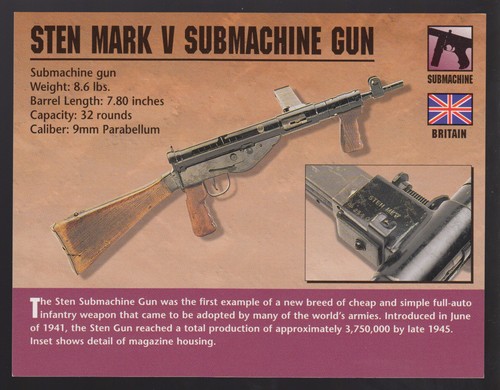 Sten mark submachine - sten, smg