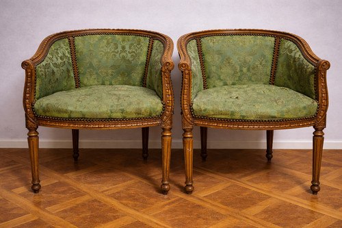 Paire fauteuils anciens de - de,