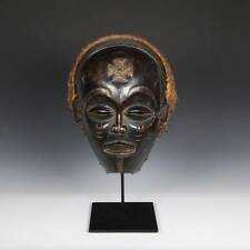 VINTAGE AFRICAN CHOKWE MASK MUKANDA WOOD FIBER ANGOLA SOUTH AFRICA MID-20TH C.  