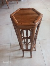 Porte Plante en rotin Vintage