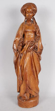 Mary Magdalene Oak Wood Statue Sculpture after Jan Borman 19th Century