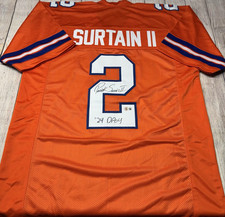 DENVER BRONCOS PATRICK SURTAIN II SIGNED CUSTOM THROWBACK “24 DPOY” BECKETT
