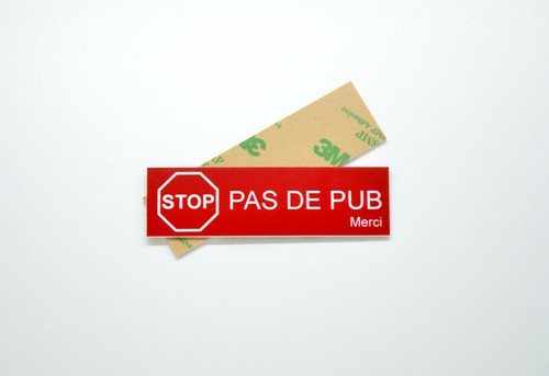 Plaque autocollante stop pas - autocollante,