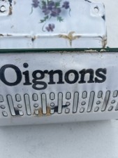 OLD ONION Display Stand Wall Mount Flower Box ENAMEL SHEET METAL No Coffee Maker