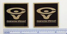 Cerwin Vega D3 Speaker Badge Logo Emblem Square CV Pair