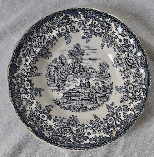 Assiette creuse ancienne - assiette,