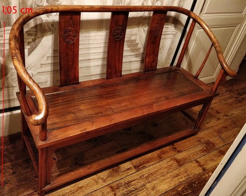 Banquette chinoise ancienne - banquette,