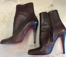Christian Louboutin Brown Leather  Boots Size EU38 US7 Authentic