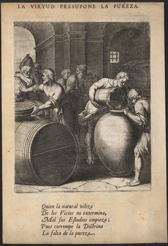 1733 gravure emblême vertu - 1733,