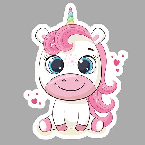 Licorne peluche bebe mignon - licorne,