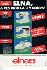 Advertising 0825 1990 Elna Sewing Machine Sewing & Ironing