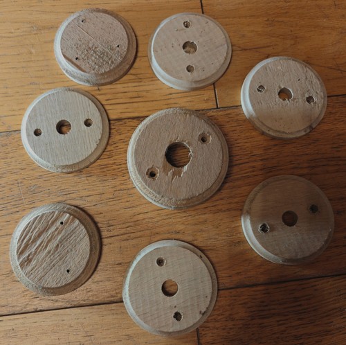 Lot socles bois anciens - 8,