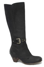 KICKERS WONK bottes femme cuir nubuck noir