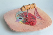 Fish Enameled Ceramic Cheese Tray (69376)