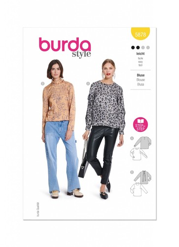 Burda 5878 chemisier haut - chemisier,