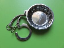 454 - keychain - service dish - goldsmithing - all stainless steel