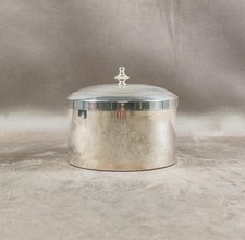 Table Trash Can Silver Metal Goldsmith's Punch Made in France Vintage 1960