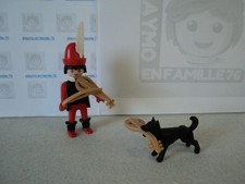 PLAYMOBIL vintage médiéval chevalier ménestrel musicien chien sets 3377 de 1977