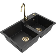 Double évier en granit Mexen