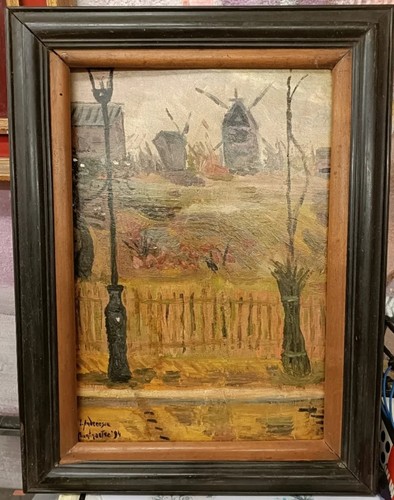 Tableau ancien huile - ancien, paysage
