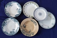 LOT 6 ASSIETTES TERRE DE FER ST-AMAND&HAMAGE, MOULIN DES LOUPS EN L’ÉTAT