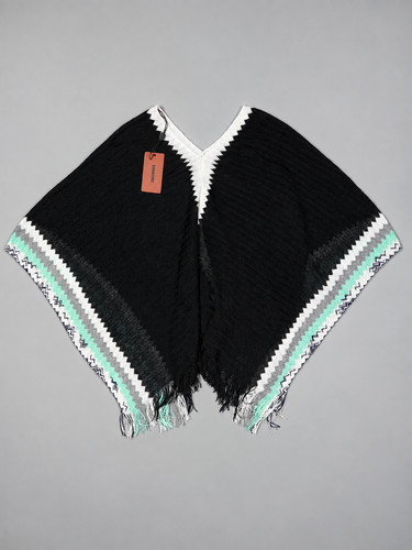 Missoni poncho black white - poncho,
