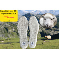 semelles chaudes en laine de