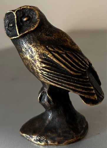 Sculpture bronze chouette - bronze,