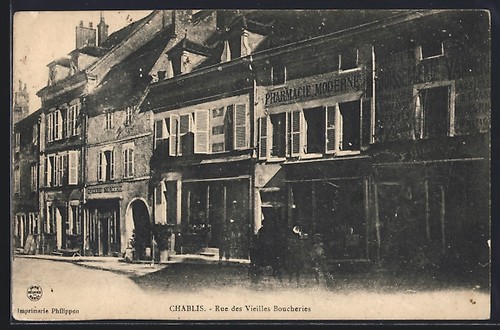 Cpa chablis rue - rue, vieilles
