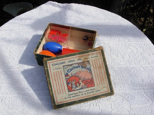 Jeu jouet ancien cochon qui - jouet,