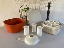 1024⚜️ Ancien Tupperware Yaourtière Orange Multiservices 9 Pots Vintage