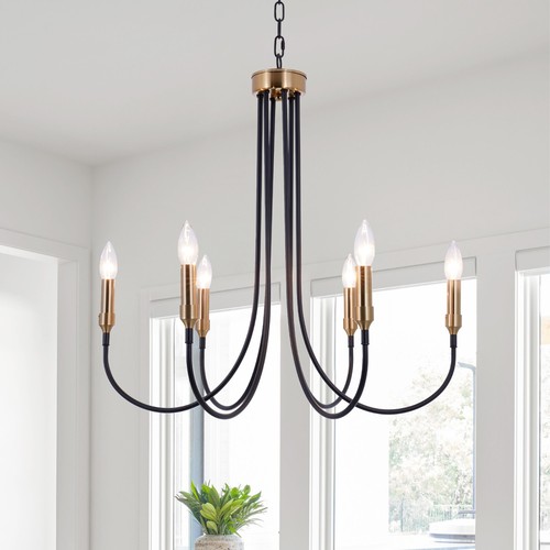 Black gold chandelier - &,