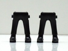 2 X Jambes Pantalon + Chaussures Bottes Noir Playmobil Pour Garde Western Police