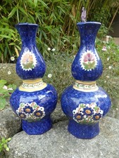 Delft Boch ? Paire de Vases