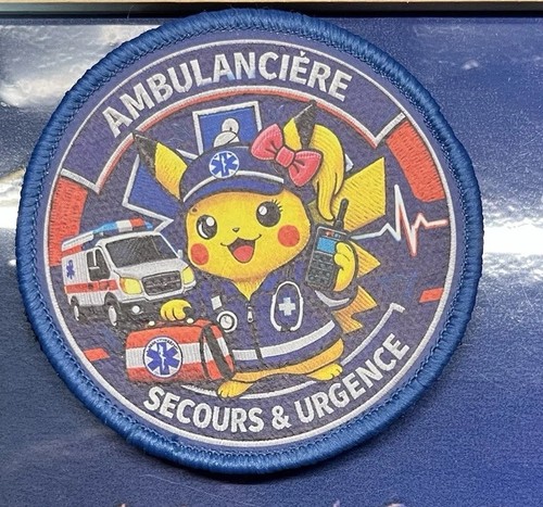 écusson pikachu ambulancière - pikachu,