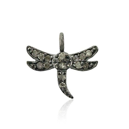 Charme libellule argent - charme,
